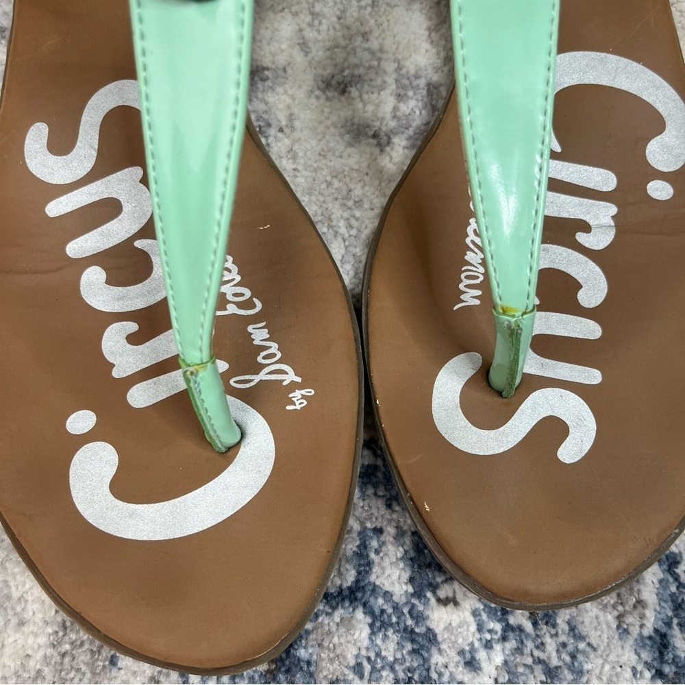 Sam Edelman Circus Cayden Sea Foam Green Business Casual Coastal Beach Sandals 7 - Picture 6 of 13